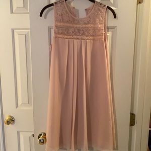 Light pink shift dress